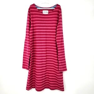 Johnnie B Girls Shirt Dress Size 13-14Y Fuchsia Pink‎ Stripe Long Sleeves Preppy